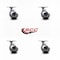 Service Caster 2 Inch Bright Chrome Metal Ball Caster - Top Plate -, 4PK SCC-TP01S20-DCS-BC-TP2-4 - alternate 4
